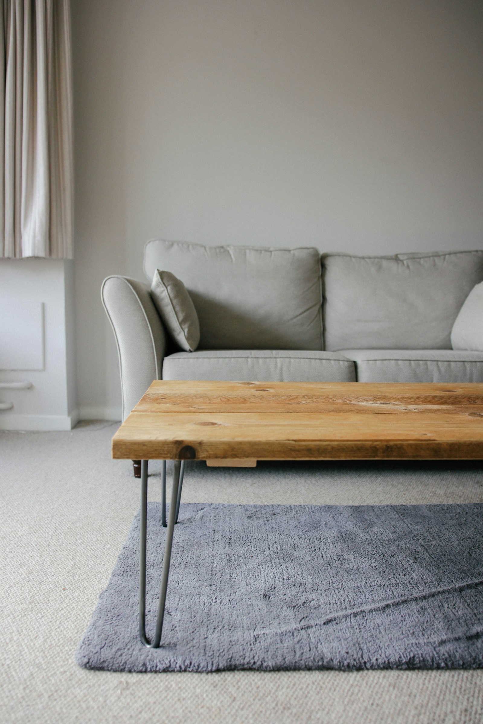 Tables furniture in a warm natural interior